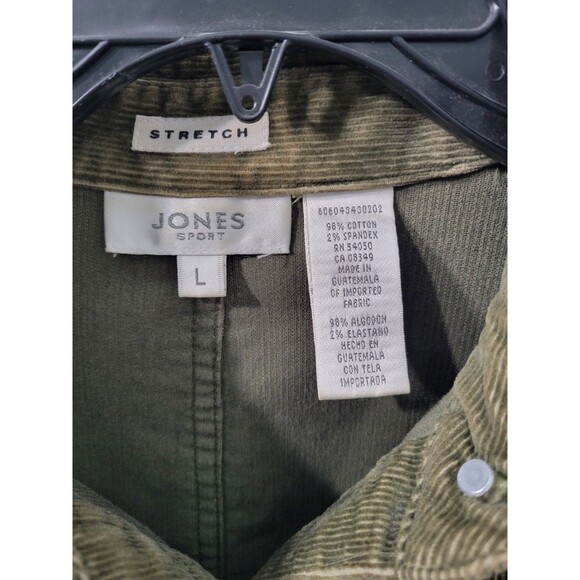 Jones Sport New York Signature Green Corduroy Jacket Size L - Picture 4 of 9